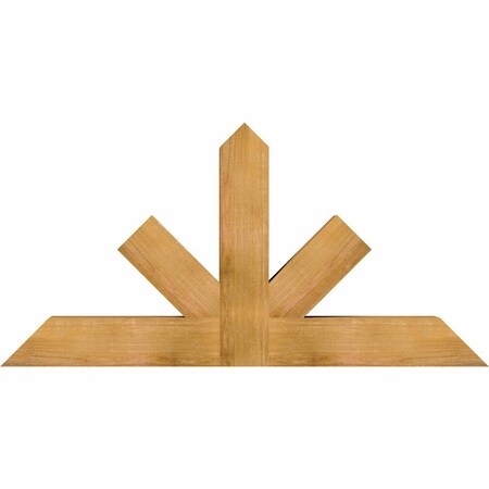 Ekena Millwork Saratoga Rough Sawn Timber Gable Bracket, Western Red Cedar, 60"W x 30"H x 6"D x 6"F, 12/12 Pitch GBW060X30X0606SAR00RWR